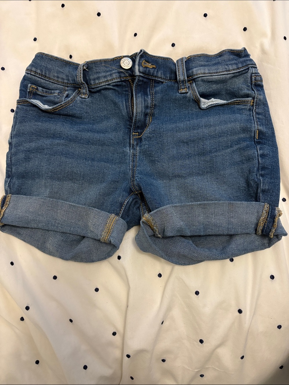 Old Navy Blue Rolled Cuff Denim Shorts